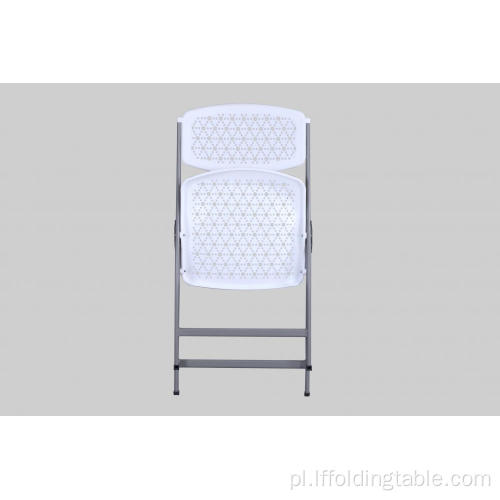 Plastikowe składane krzesło imprezowe z metalową ramą